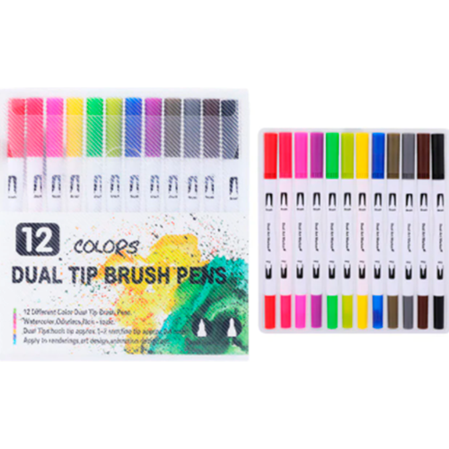 Pack Libro Lettering Harry Potter + Brush Pen 12 Col + Bolsita