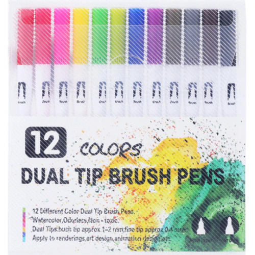 Brush Pen 12 colores.