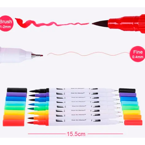 Pack Libro Lettering Harry Potter + Brush Pen 12 Col + Bolsita