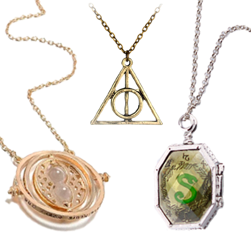 Collar Harrypotter Guardapelo+ Giratiempo+ Reliquia+ Llavero