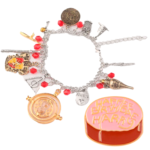 Pack Pulsera Gryffindor + Pin Harry Potter + Bolsita Regalo