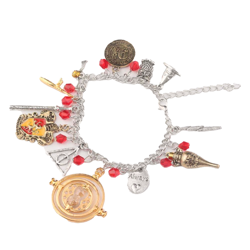 Pack Pulsera Gryffindor + Pin Harry Potter + Bolsita Regalo