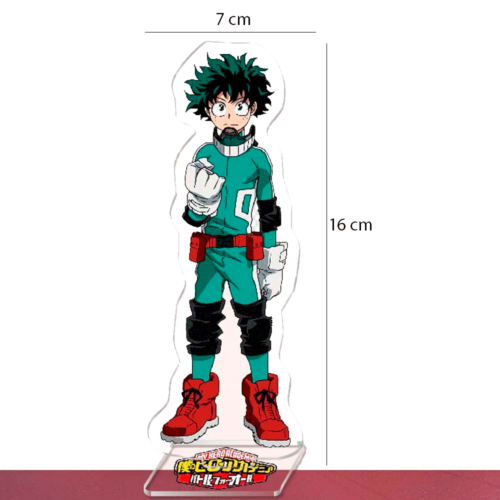 Figura Acrílica Anime Izuku Midoriya + Llavero Deku