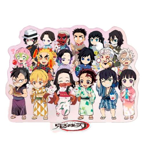 Figura Acrílica De Anime Personajes De Demon Slayer + Llavero