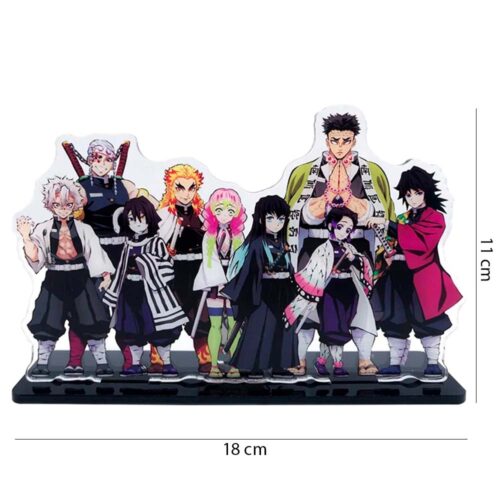 Figura Acrilica De Anime Pilares Demon Slayer + Llavero