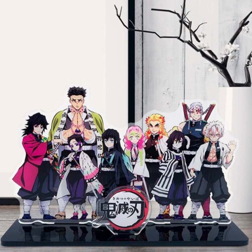 Figura Acrilica De Anime Pilares Demon Slayer + Llavero