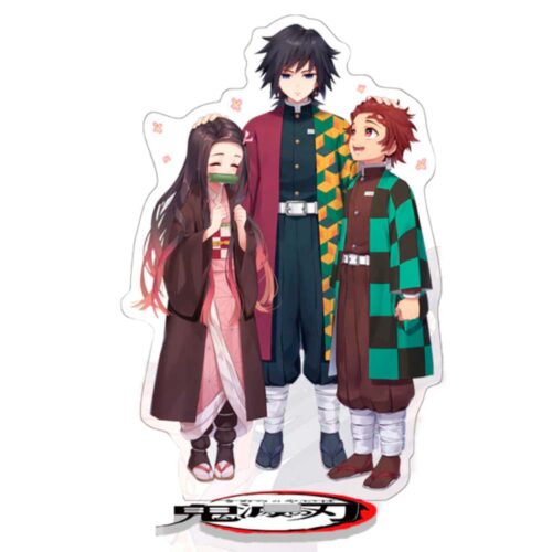 Figura Acrílica Anime Tomioka, Tanjiro Y Nezuko Demon Slayer