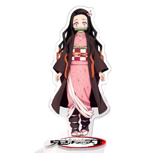 Figura Acrilica De Anime Nezuko Kamado Demon Slayer + Llavero
