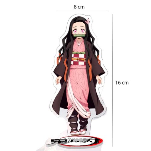 Figura Acrilica De Anime Nezuko Kamado Demon Slayer + Llavero