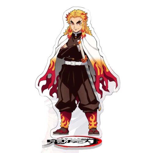 Figura Acrilica De Anime Kyojuro Rengoku Demon Slayer + Llavero