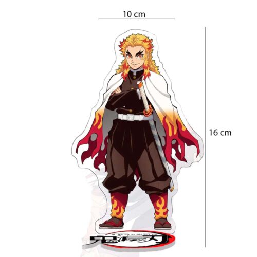 Figura Acrilica De Anime Kyojuro Rengoku Demon Slayer + Llavero