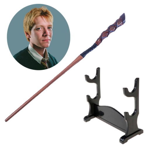 Varita George Weasley, Harry Potter + Soporte Doble + Bolsita